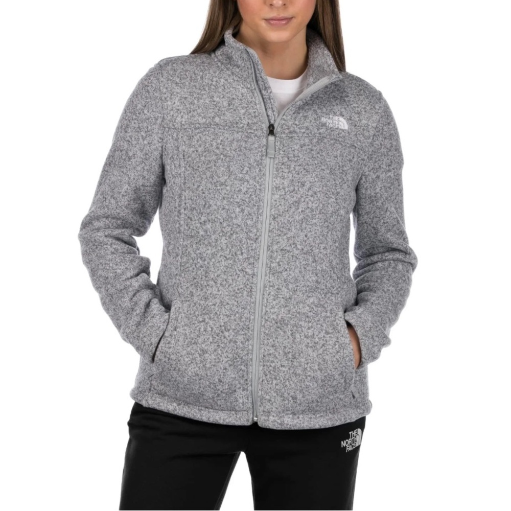 The north face zip-up fleece sweater